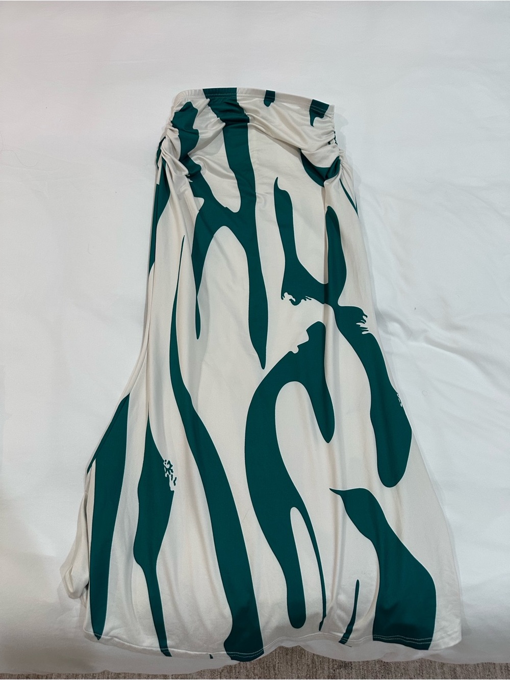 SHEIN Teal and Cream Striped Maxi Skirt